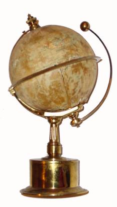 C.1890, French, Globe/world time-piece, with 8-day lever movt in base, as-found poor. — Antique Clocks Price Guide