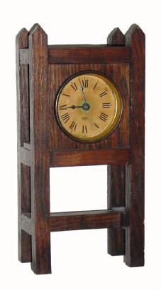 C.1905, Parker Clock Co., Meriden, Conn, 30-hour Mission Oak alarm clock. — Antique Clocks Price Guide