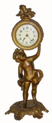 C.1913 New Haven Clock Co., 30-hour figural novelty timepiece. — Antique Clocks Price Guide