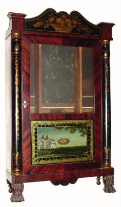 C.1830, George Mitchell, Bristol, CT, 30-hour wooden works clock case, short. — Antique Clocks Price Guide