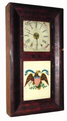 C.1850, Chauncey Jerome, New Haven, 8-day time/strike OG shelf clock. — Antique Clocks Price Guide