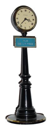 C.1960, LeCoultre STREET CLOCK, mini souvenir style, missing top plastic lamp. — Antique Clocks Price Guide