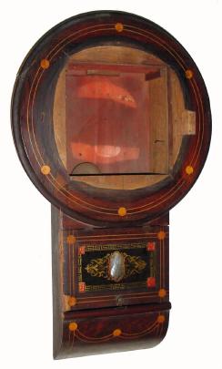 Case only, C.1890, Anglo-American, Rosewood with inlay round drop case. — Antique Clocks Price Guide