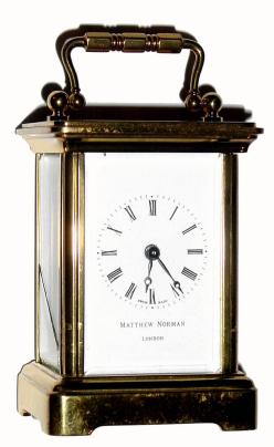 C.1970, Swiss, for Matthew Norman, London, 8-day 11-jewel movement miniature carriage timepiece/as-found. — Antique Clocks Price Guide