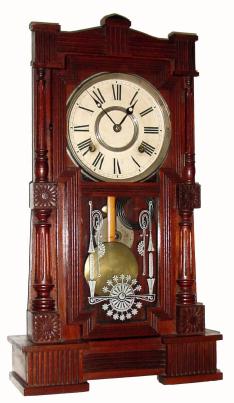 C.1891, Wm. L. Gilbert Clock Co., MITRA, in walnut, 8-day, time and strike. — Antique Clocks Price Guide
