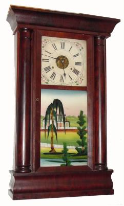 C.1845 Birge and Fuller, 8-day time/strike column and cornice shelf clock. — Antique Clocks Price Guide
