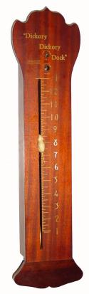 C.1965, Horolovar Co., New York, (Chas. Terwilliger) 8-day Dickory Dickory Dock mouse novelty timepiece, new old stock. — Antique Clocks Price Guide