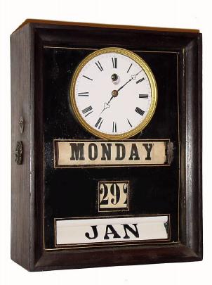 C.1875, A. Redier, place du Chatelet 2, a'Paris. 30-day time and calendar office clock. — Antique Clocks Price Guide