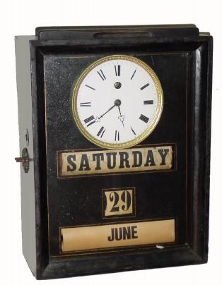 C.1875, A. Redier, place du Chatelet 2, a'Paris, 30-day time and calendar office clock. — Antique Clocks Price Guide