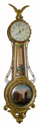 C.1968 (dated), E. O. Stennes, Weymouth, Mass., girandole, 8-day weight. — Antique Clocks Price Guide