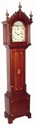 C.1971, Elmer O. Stennes, Weymouth, Mass, rocking ship grandmother clock, with 2-weight rocking ship movement. — Antique Clocks Price Guide