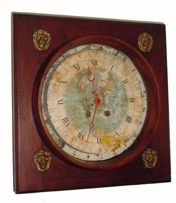 C.1910, French , 8-day time/strike world time wall clock. — Antique Clocks Price Guide