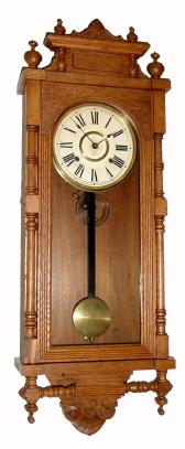 C.1901 Ansonia Clock Co., "Queen Elizabeth", 8-day time and strike wall clock. — Antique Clocks Price Guide
