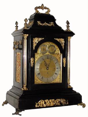 C.1890, English, 3-Fusee, 2-Tune, 8-Bell, quarter chiming bracket clock. — Antique Clocks Price Guide