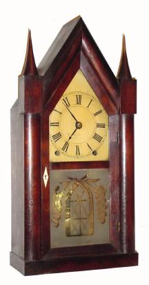 C.1845, Brewster and Ingrahams, Bristol, 8-Day repeating brass clock with original rack strike movement with brass springs. — Antique Clocks Price Guide