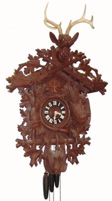 C.1960, German, Jumbo Hunter Motif cuckoo with 2-tune music box. — Antique Clocks Price Guide