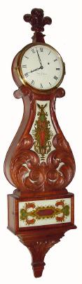 C.1972, Elmer Stennes, Weymouth, Mass., Carved Lyre, weight driven timepiece. — Antique Clocks Price Guide