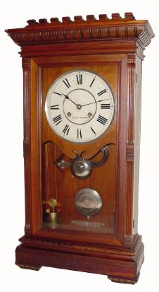 C.1886, Seth Thomas Clock Co., "Garfield", 8-day time/strike shelf clock. — Antique Clocks Price Guide
