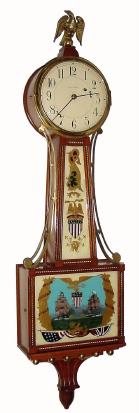 C.1930, Waltham Watch Co., 8-day banjo timepiece. — Antique Clocks Price Guide
