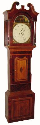C.1830, English Tall Case, painted dial, 2-weight, 8-day, from the Midlands, with a short door. — Antique Clocks Price Guide