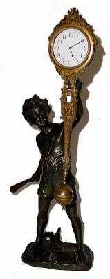 C.1905, German, Junghans, BATBOY, bronzed spelter swinging mystery timepiece. — Antique Clocks Price Guide