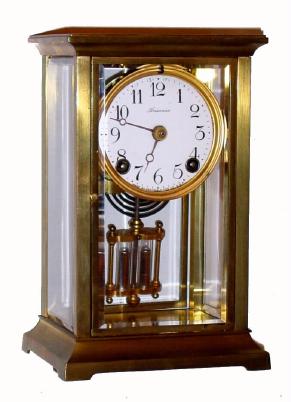 C.1914, Ansonia Clock Co., "Dorval", 8-day time/strike crystal regulator. — Antique Clocks Price Guide