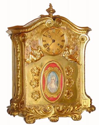 C.1890 French, ormolu mantel clock, 8-day time and bell strike. — Antique Clocks Price Guide