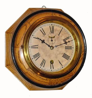 C.1914, Waterbury Clock Co., "6-Inch Oak Lever", 8-day gallery timepiece. — Antique Clocks Price Guide