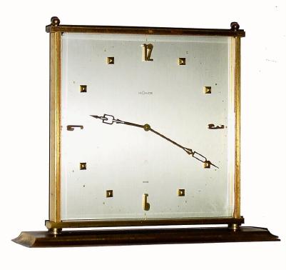 C.1950, Swiss, LeCoultre, 8-day desk timepiece. — Antique Clocks Price Guide
