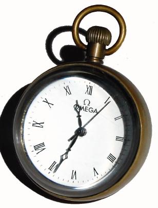 C.1990, Russian, "Omega" ball shaped desk clock, jeweled movement. — Antique Clocks Price Guide