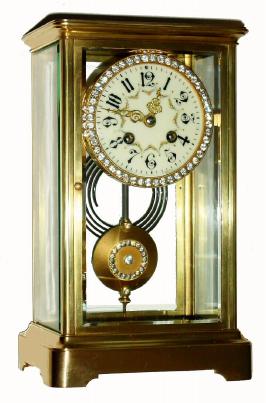 C.1900, French, Marti and Cie, crystal regulator, 8-day gong strike, brilliant rimmed bezel and pendulum. — Antique Clocks Price Guide