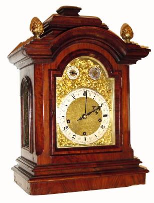 C.1890, German, Muller and Co., 3-tr, Westminster chime on large flat wire gongs bracket clock. — Antique Clocks Price Guide