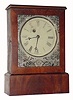 C.1855, Chauncey Jerome, New Haven, early cottage clock with reverse painted tablet, signed "From C. Jerome, New Haven, Conn." 