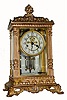 C.1906 Waterbury Clock Co., "Alburtis", 8-day time/strike crystal regulator, with open escapement on the dial. 