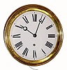 Movement only, C.1875, Paul Garnier, Paris, pinwheel timepiece, weight driven, with a later porcelain dial and brass bezel. 