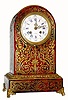 C.1830, French, Henry Marc, Paris, inlaid boulle style mantel clock, movement with silk thread suspension, countwheel strike on a bell, and finely tooled brass hands. 