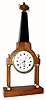 C.1850, Austrian or Swiss, 8-day pinwheel sweep second, calendar timepiece/ movement and dial swing as pendulum. 