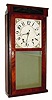 C.1830, Silas Hoadley, 30-hour time/strike wooden movement quarter-column shelf clock. 