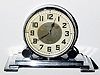 C.1935, Waltham, 15j. PARTNERS desk clock (two faces), in an Art Deco case, heavy nickel plated brass. 