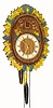 C.1970 (dated on rear), E. Schmecken-becher (Regula), 30-hour time/strike cuckoo clock, wine retailers promotional item. 
