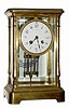 C.1900, French, Marti, Paris, 4-glass crystal regulator with mercury pendulum. 