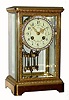 C.1900, French, for Tiffany and Co., brass and glass crystal regulator. 