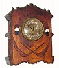 C.1900, Wm. L. Gilbert, GAMBLING theme shelf clock, "Cosey Corner Pattern R", 1-day time only. 