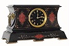 C.1900, French, Japy Freres, for Tiffany, 8-day time/strike marble mantel clock. 