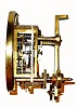 Movement only: C.1840, C. F. Thimke, Prag, weight driven laboratory regulator movement with center seconds and many quality refinements, now with broken dial. 