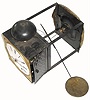 C.1875 French, Morbier wall clock, double dial 8-day time and strike (made up). 