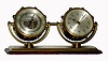 C.1950, Chelsea Desk Set, barometer and 8-day timepiece, as-found. 