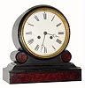 C.1880, Marti and Cie, 8-day time/strike wood mantel clock, missing gong. 