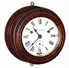 C.1910 Seth Thomas Clock Co., "Wardroom", 30-Hour time/strike ship's bell wall clock. 