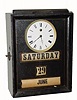C.1875, A. Redier, place du Chatelet 2, a'Paris, 30-day time and calendar office clock. 
